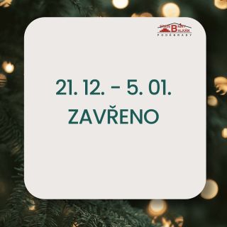 🎄Otevřeno budeme mít opět od 6.1.2025!⛄️ Těšíme se na vás!✨ Vaše Stavebniny Balkán😊...